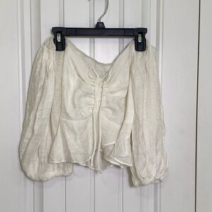 Womens white crop top size extra small